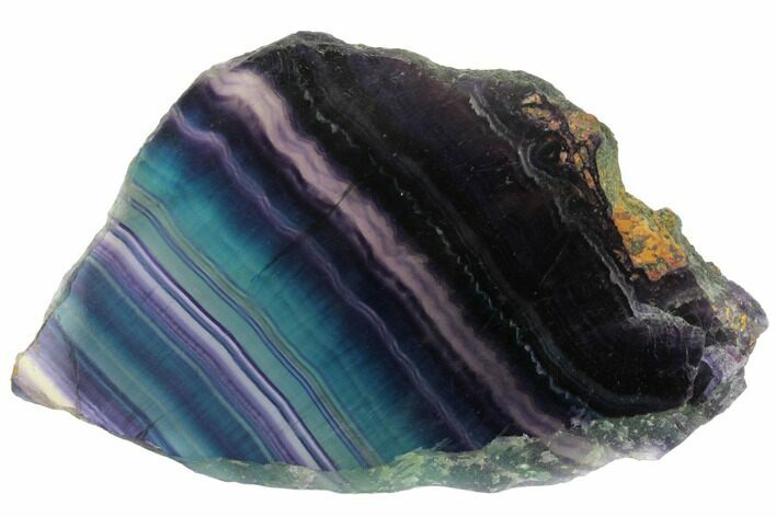 Colorful, Polished Rainbow Fluorite Slab #150793